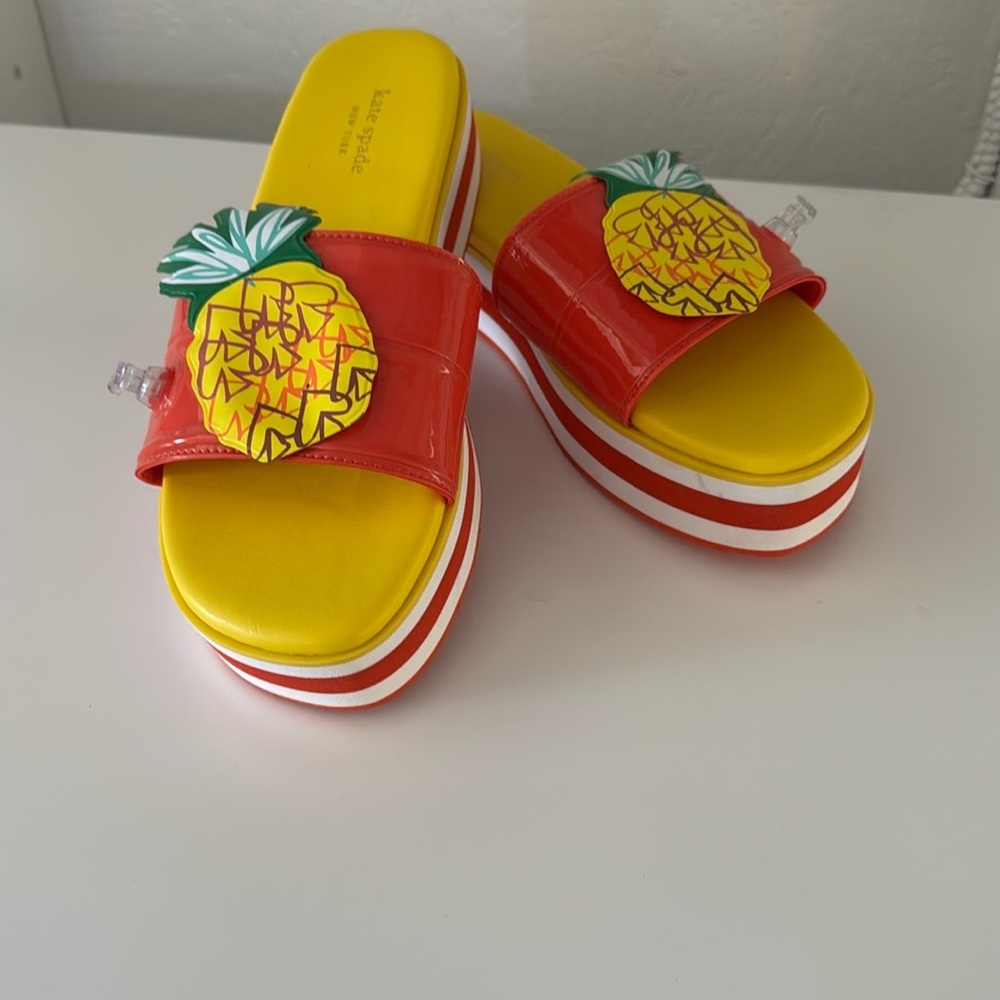 Kate Spade ♠️ Limoncello Platform Sandals / Slides Size 10